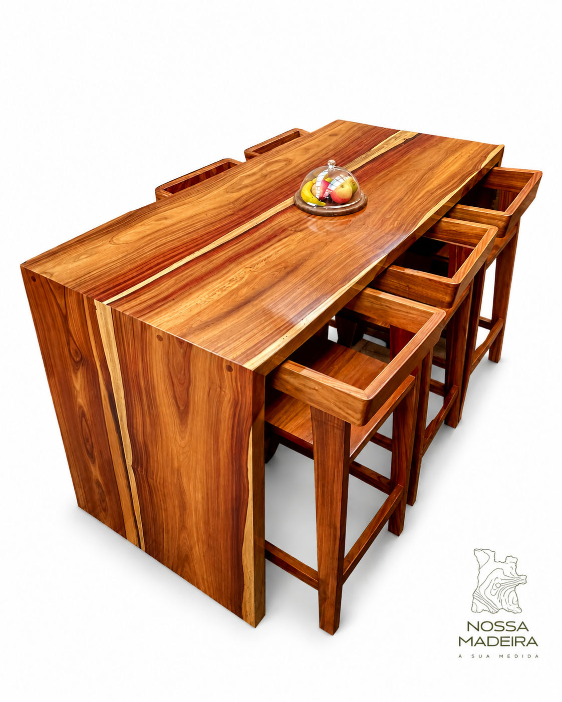 Mesa de Jantar em Madeira Maciça – Design Natural 1