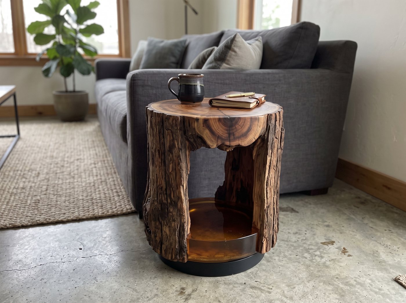 Mesa de apoio em cedro
